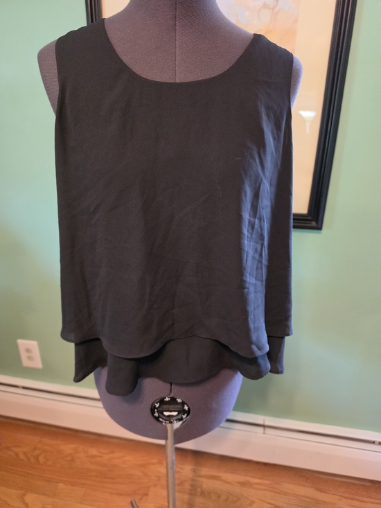 Metaphor Tops - Metaphor Black Double-Layer Sleeveless Camisole